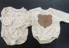 赤ちゃん本舗　コトリ　バースデイ　クマ　ロンパース 80