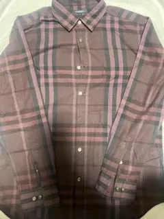 BURBERRY 長袖シャツ 赤と黒のチェック LL