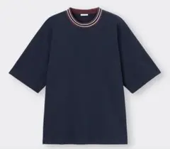 GU オーバーサイズT[5分袖][リブライン] XL