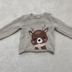 H&M 鹿の顔 ニットセーター 74（9M）