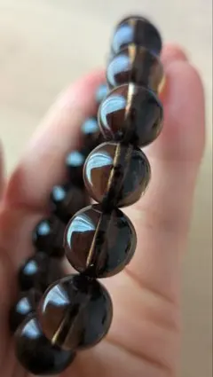 天然石 チベット産 スモーキークォーツ ビーズブレスレット