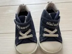 ミキハウス ネイビー デニム スニーカー　14センチ