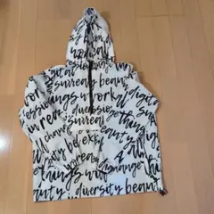 ZARA 美品 フードナイロンジャケット ホワイト/ブラック