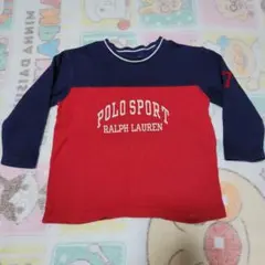 Ralph LaurenTシャツ 2T ネイビー/レッド