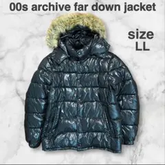 ダウンジャケット お兄系 光沢 y2k 00s ファー　黒
