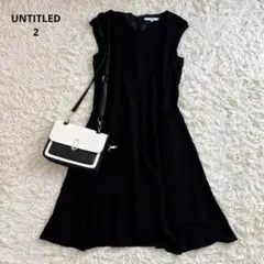 UNTITLED アンタイトル ノースリーブワンピース フォーマル 学校行事 黒