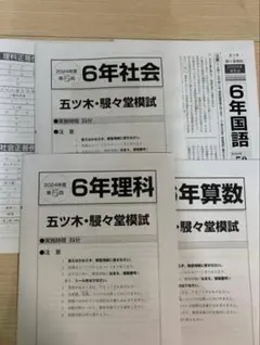 五ツ木・進々堂模試 小6 2025年第2回 過去問 - メルカリ