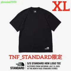 ノースフェイス スタンダード限定 HEM LOGO TEE【XL】ブラック 黒