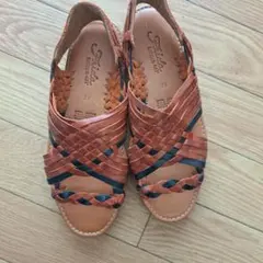 ✨美品✨チャムラ CHAMULA レザーサンダル 24 ブラウン メキシコ