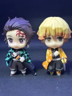鬼滅の刃　フィギュア　ねんどろいど　竈門炭治郎　我妻善逸　かわいい　全２点