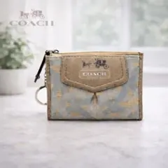 【未使用】COACH コーチ コインケース ミニ財布 キーリング付き 小銭入れ