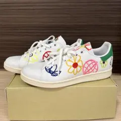 【1回のみ着用】adidas Stan Smith 花柄24.5cm