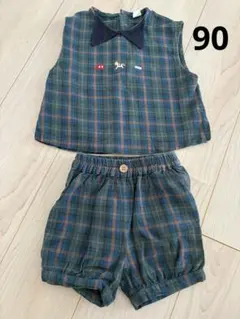 バースデイ コトリ cotolli チェック柄 セットアップ 90