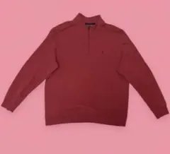 IZOD 赤 ハーフジップ　トレーナー XXL