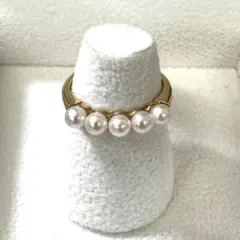 MIKIMOTO ミキモト ベビーパール3連リング - メルカリ