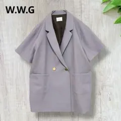 W.W.G✨テーラードジャケット【Ｆ】チェック柄 半袖