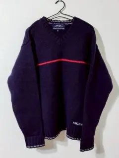 TOMMY HILFIGER トミー ナンバリング 長袖 ニット セーター