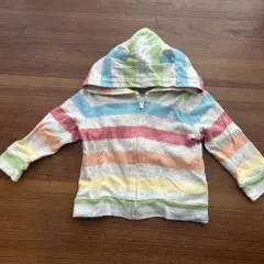 baby GAP ストライプ フード付きアウター 6-12ヶ月