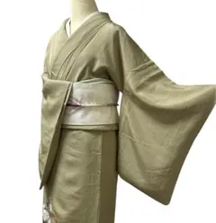 A84愛華 着物 色無地 縮緬 単衣 手縫い仕立て 正絹 - メルカリ