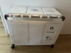 目隠し用　3分別ゴミ箱 ホワイト プラスチックのサムネイル
