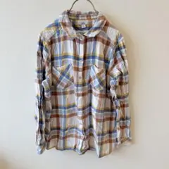 Croft & Barrow チェック柄長袖シャツ L ネルシャツ　ユニセックス