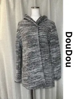 DouDou ドゥドゥ フード付き グレー系 コート アウター 長袖