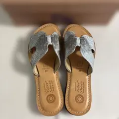 新品！Eder Shoes イタリア製 サンダル シルバー37 23.5センチのサムネイル
