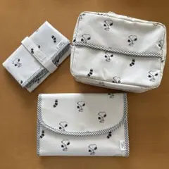 ジェラートピケ スヌーピー 母子手帳ケースなど 3点セット