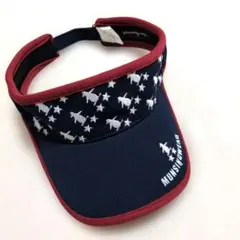 MUNSINGWEAR ネイビー/レッド バイザー