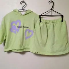 repipi armario セットアップ Tシャツ スカートライトグリーン