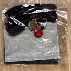 ファミリア　青と黒のチェック柄のネームホルダー、パスケース　新品