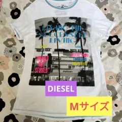 디젤 그래픽 프린트 티셔츠 M
