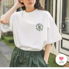 retock'sサークルグラフィティ ナイロン刺繍 ビッグシルエット半袖Tシャツ