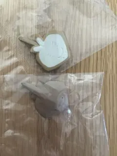 木彫りの動物たちマスコットフィギュア3 あかえい2個セット