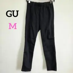 1236 GU ジーユー レギンスパンツ ウエストゴム シンプル 薄地 ブラック