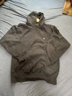 90s USA製 チャンピオン リバースウィーブ 黒 XL フーディー 刺繍タグ