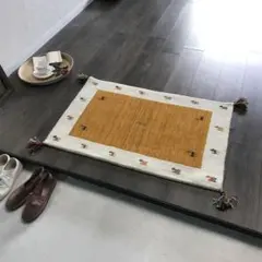 ギャッベ ギャベ 玄関マット 60x90cm 2go/wh ㉒