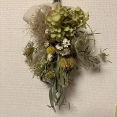 ドライフラワー 秋色紫陽花とポポラスベリーのナチュラルスワッグ