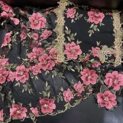 お買い得３点セット❣️　 レースストール　コサージュ　 大判ハンカチ