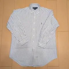 Ralph Lauren 長袖シャツ 青白ストライプ