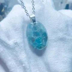 天然アパタイトシルバーネックレス