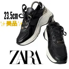 閲覧数多い為値下げ‼️脚長効果抜群‼️ZARA 厚底5cm スニーカー アニマル柄