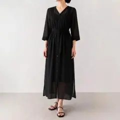 試着のみ PLST シャツワンピース インナーワンピース付き セット プラステのサムネイル