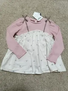 アプレレクール　ハート柄チュニック 110サイズ ピンク