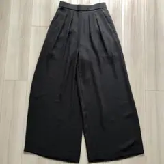 qualite ドレープワイドストレートパンツ
