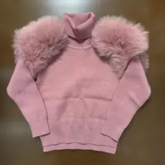 bobble babies リアルファー　ニット　セーター　ハイネック　タートル