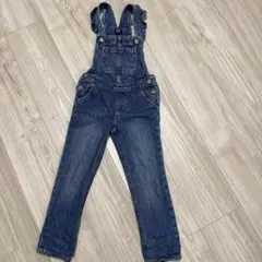 GAP デニム オーバーオール 肩フリル付　5Y 110cm