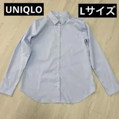 【UNIQLO】スーピマコットン ストレッチストライプシャツ（長袖） Lサイズ