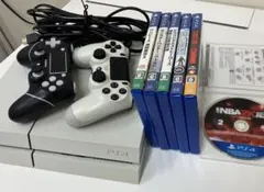 PlayStation4本体(ホワイト)　コントローラー×２　ソフト×６