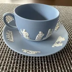A8103【ウェッジウッド】ジャスパー ペールブルー ダンシングアワー ミニティーポット 希少カラー！WEDGWOOD(ウェッジウッド)ジャスパー ダンシングアワー
